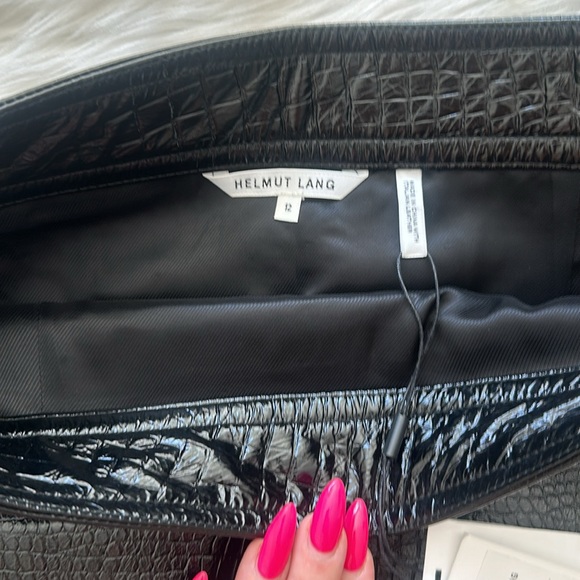 Helmut Lang Croc Mini Skirt Size 12 NWT - Picture 7 of 10